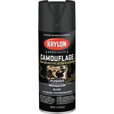 Krylon Camouflage 11 Oz. Ultra-Flat Spray Paint, Black