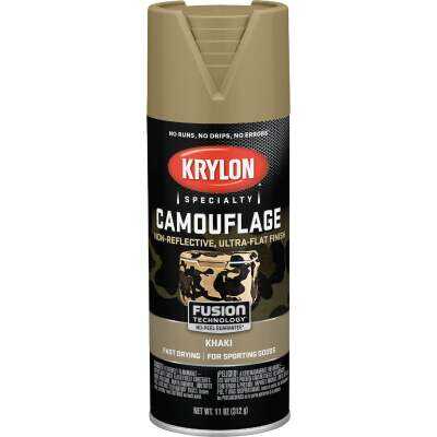 Krylon Camouflage 11 Oz. Ultra-Flat Spray Paint, Khaki